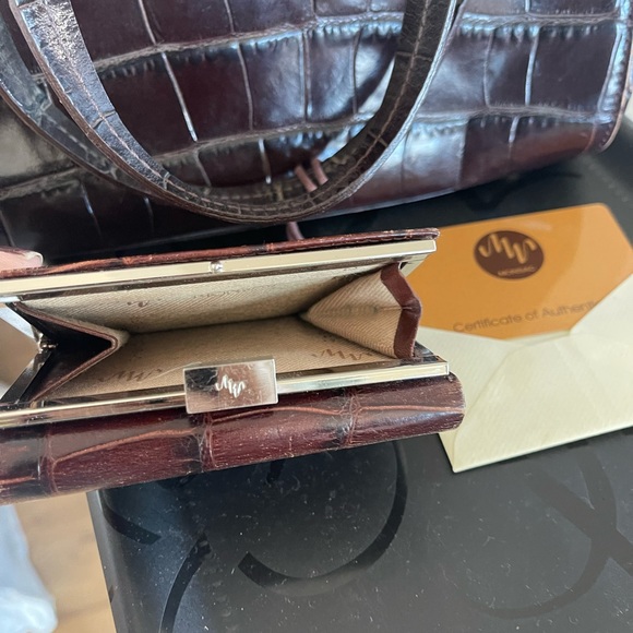 Monsac croc leather bag and wallet - Picture 2 of 6